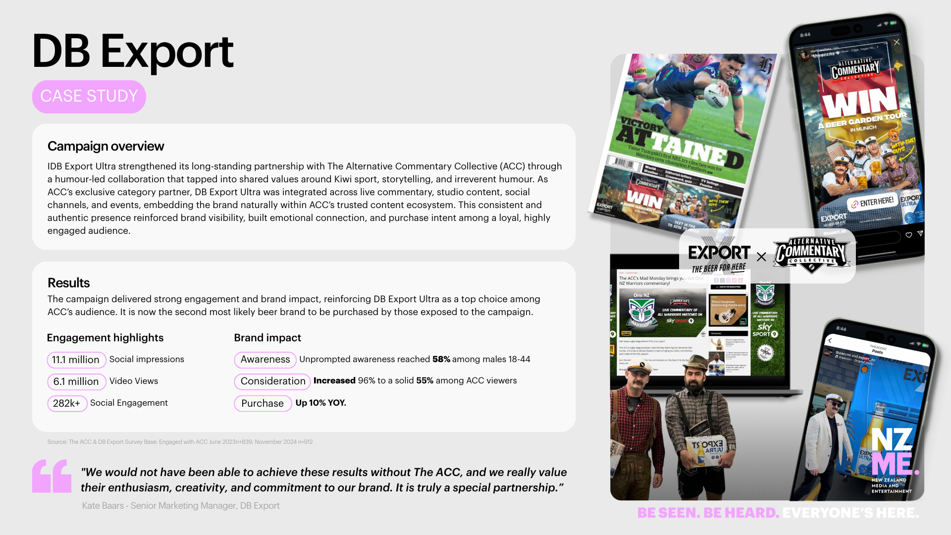 ACC x DB Export Case Study 