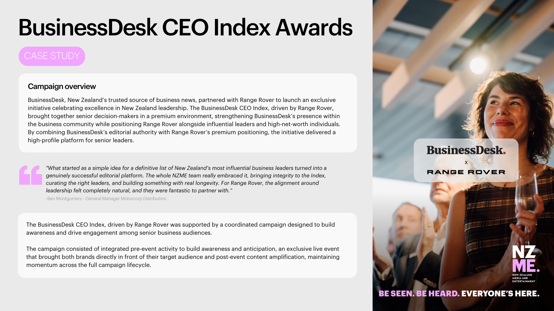 BusinessDesk CEO Index Awards