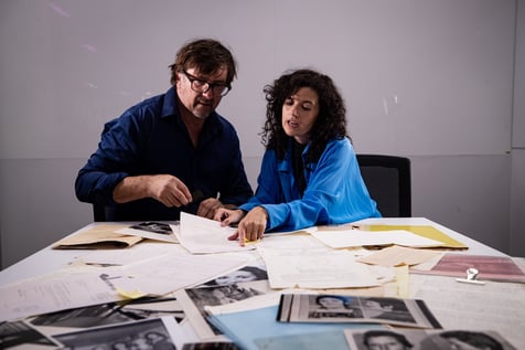 Copy of Noelle and John blue shirts